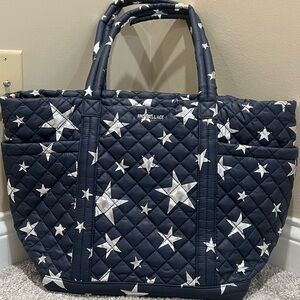 SOLD NWT MZ Wallace Navy Stars Large Empire Tote